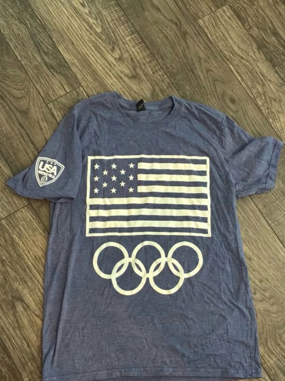 Men's Blue USA Water Polo Olympic Graphic T-Shirt Size Medium